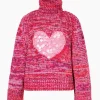 Goldbergh AIMEE Long Sleeve Knit Sweater flame/pink Hot