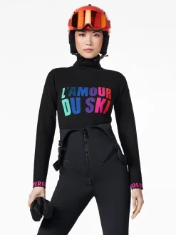 Goldbergh AMOUR Long Sleeve Knit Sweater black New