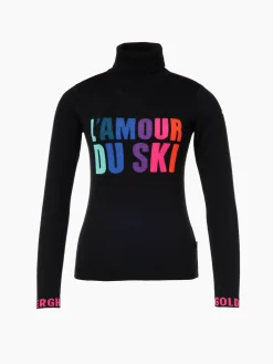 Goldbergh AMOUR Long Sleeve Knit Sweater black New