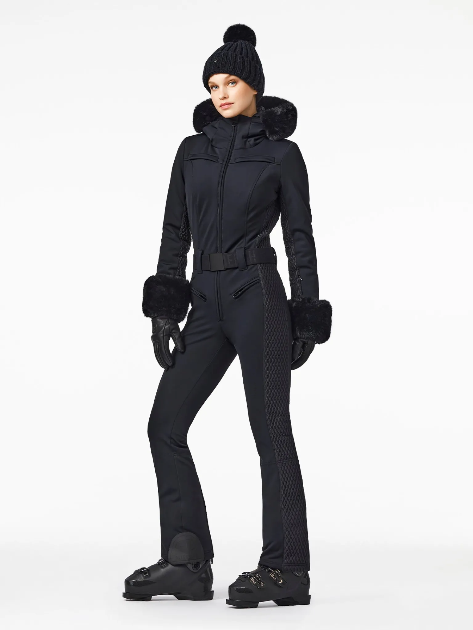 Goldbergh ANGELE FAUX BORDER Ski Suit black New