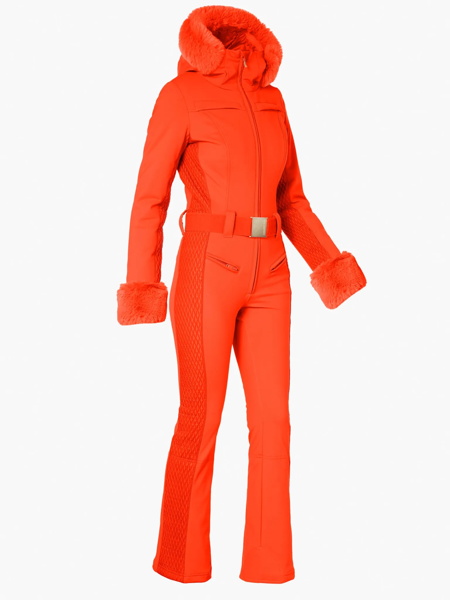 Goldbergh ANGELE FAUX BORDER Ski Suit Orange Clearance
