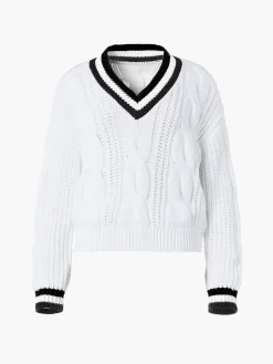 Goldbergh CABLE Knit Sweater black/white Shop
