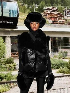 Goldbergh CHER Fluffy Aviator Hat black Best Sale