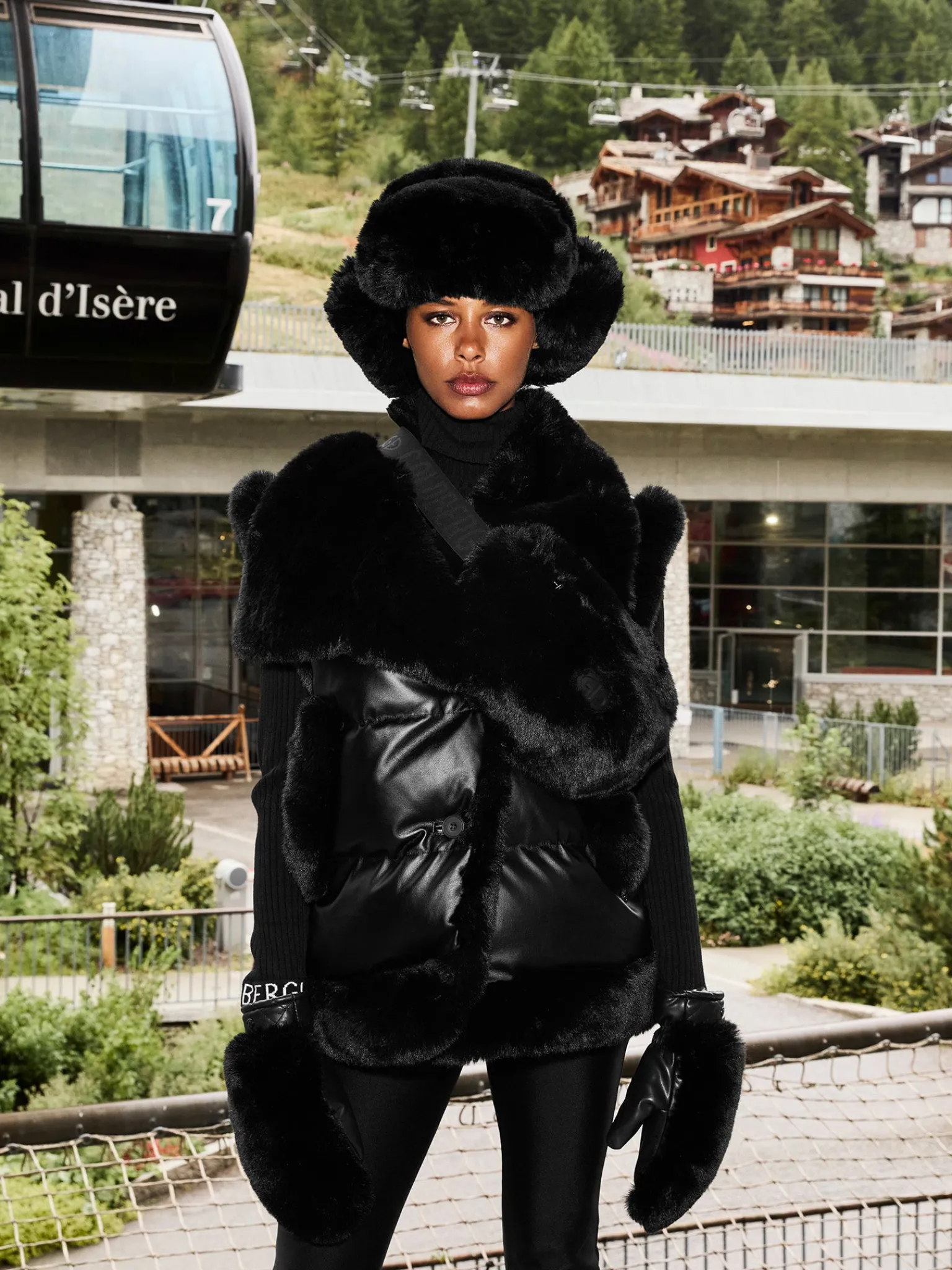 Goldbergh CHER Fluffy Aviator Hat black Best Sale