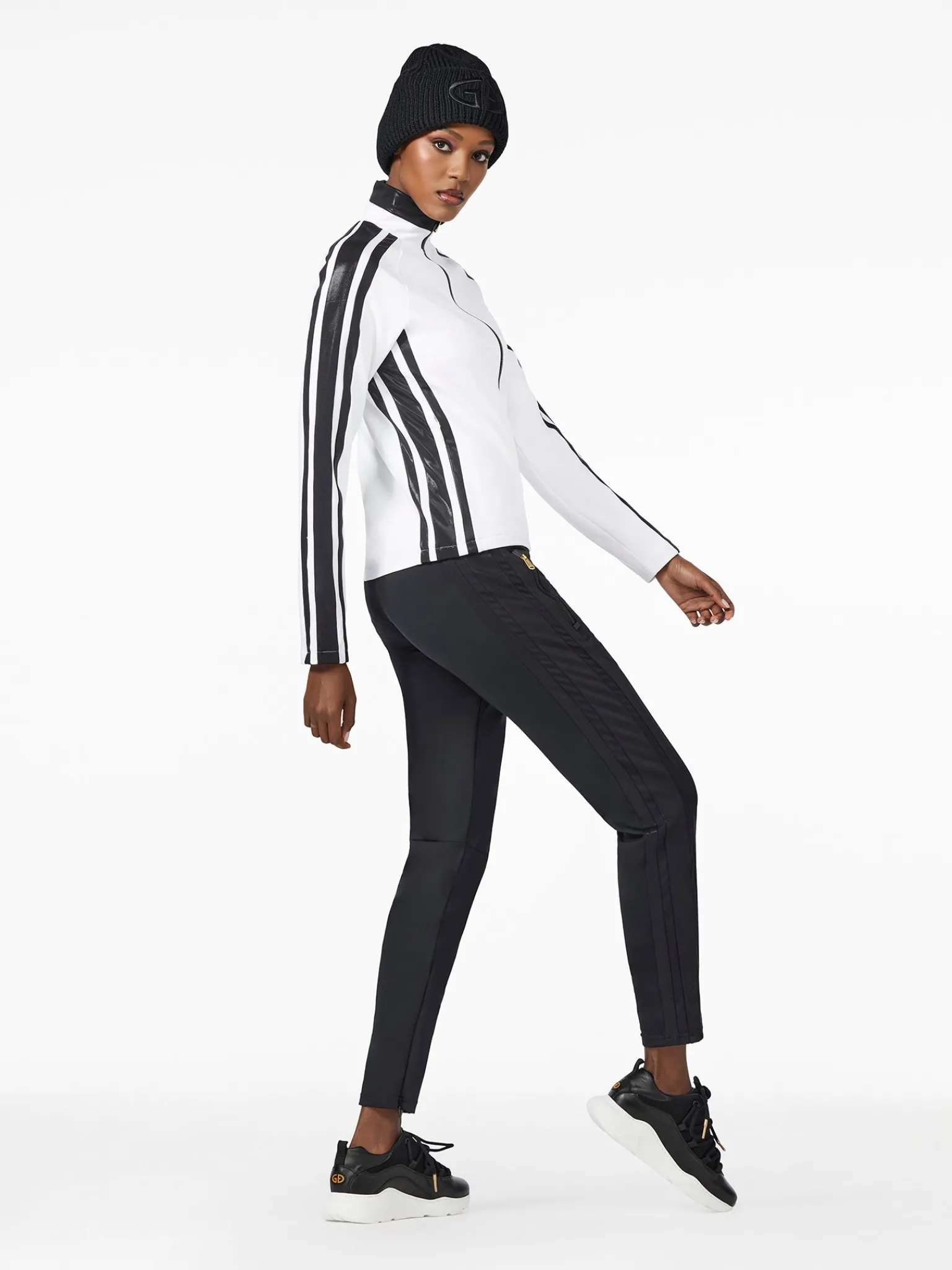 Goldbergh FINISH Full Zip Cardigan white/black Clearance