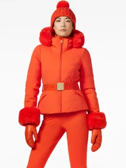 Goldbergh GISELLE FAUX BORDER Ski Jacket orange Shop