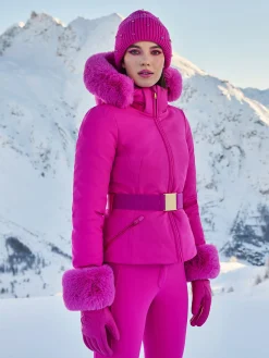 Goldbergh GISELLE FAUX BORDER Ski Jacket passion pink Cheap
