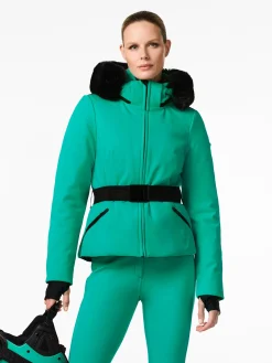 Goldbergh Hida Faux Border Ski Jacket Ice green Fashion