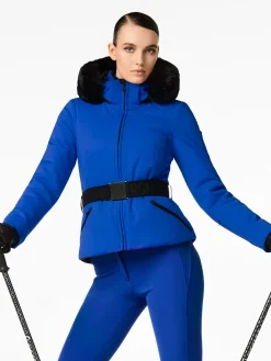 Goldbergh Hida Faux Border Ski Jacket Dazzling blue Fashion
