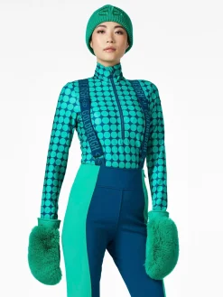 Goldbergh IMPRESS Ski Pully ice green retro dot Clearance