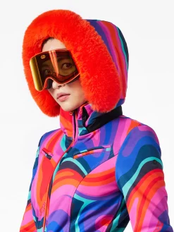 Goldbergh LA FÊTE FAUX BORDER Ski Suit absinthe rainbow New