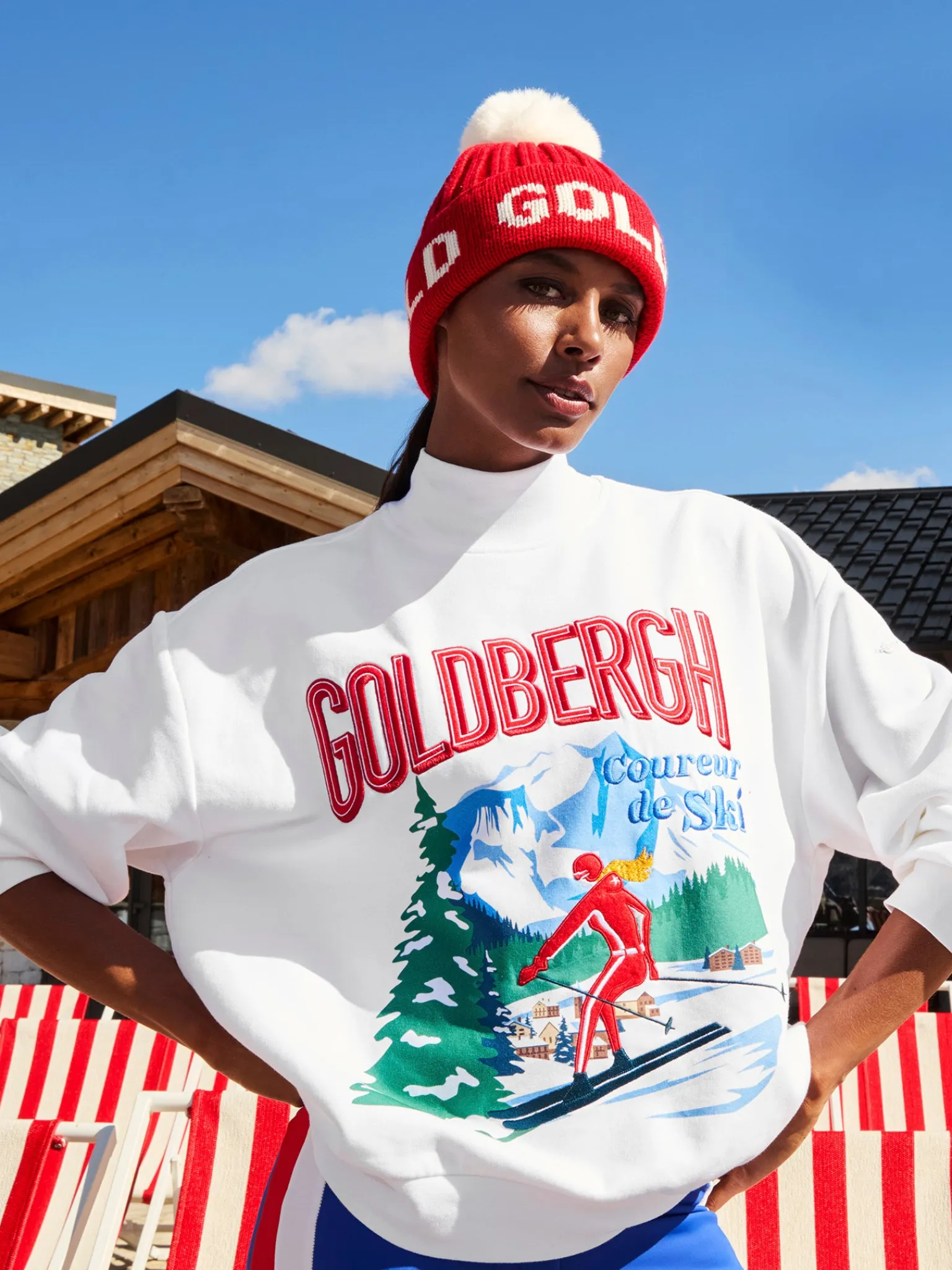 Goldbergh LA MONTAGNE Crew Neck Sweater white Flash Sale