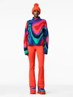 Goldbergh MARBRE Long Sleeve Knit Sweater absinthe rainbow Cheap