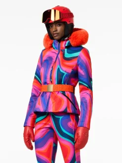 Goldbergh MUSE FAUX BORDER Ski Jacket absinthe rainbow Cheap