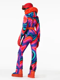 Goldbergh MUSE FAUX BORDER Ski Jacket absinthe rainbow Cheap