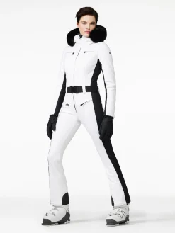 Goldbergh PARRY FAUX BORDER Ski Suit white Discount