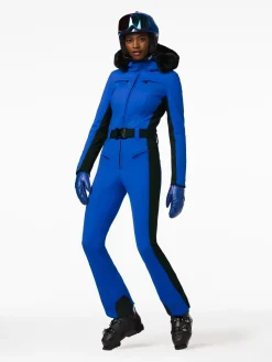 Goldbergh PARRY LONG FAUX BORDER Ski Suit dazzling blue Best Sale